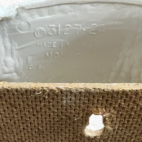 Vintage 1990 Burwood Products Co. 2 Bunny Rabbits Planters Wall Pockets - Picture 5 of 7